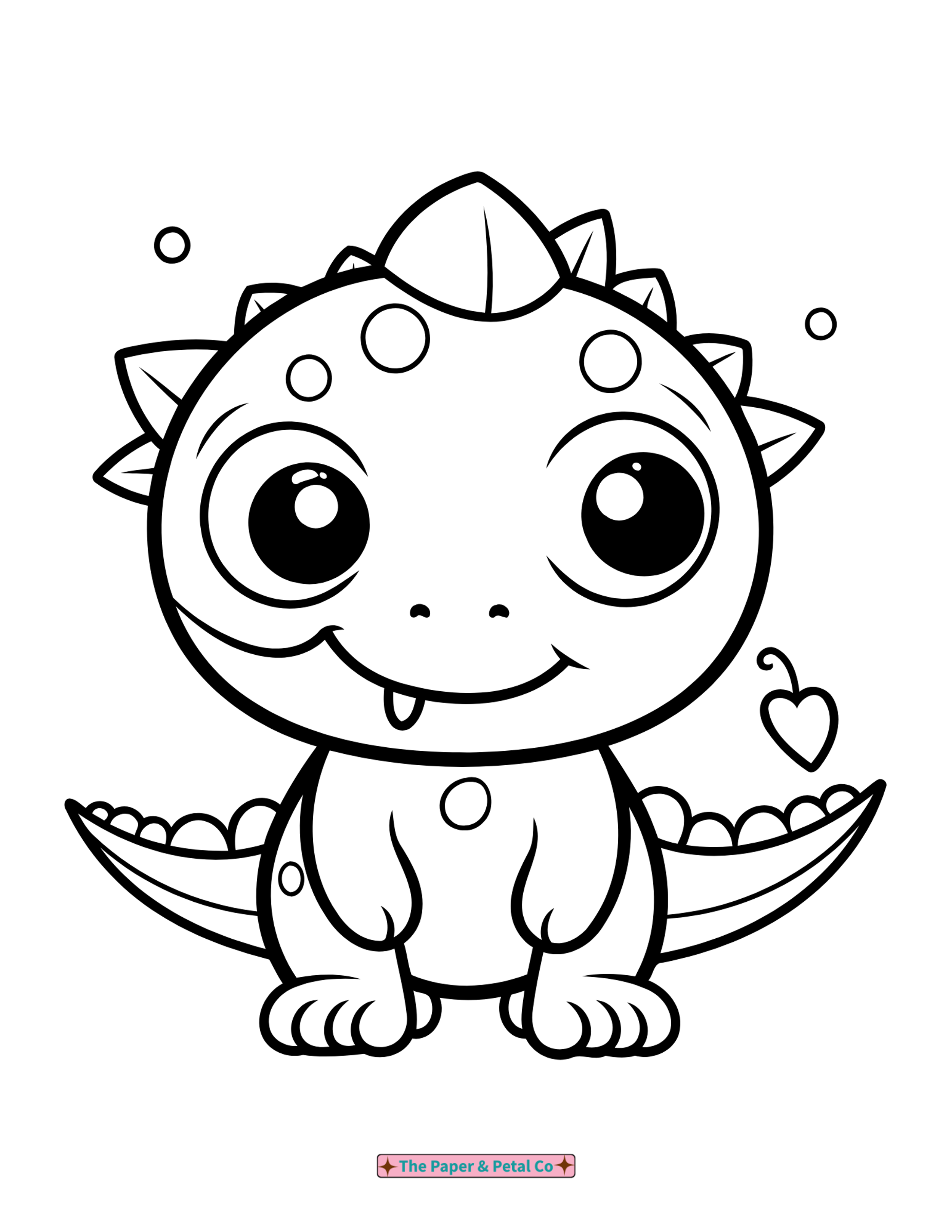 Baby Dragon Coloring Sheet