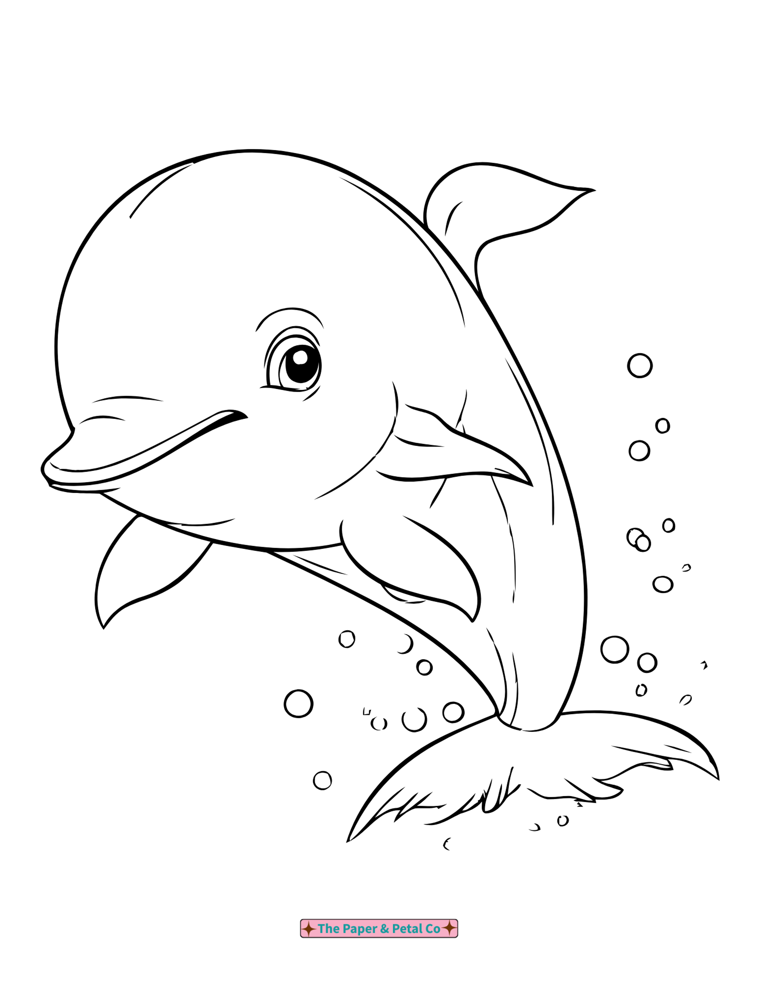 Dolphin Coloring Sheet