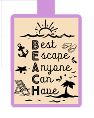 BEACH Magnetic Bookmark