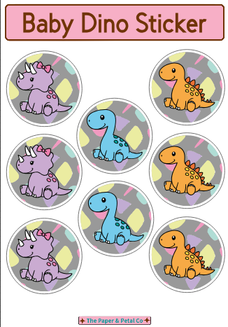 Baby Dino Sticker Collection