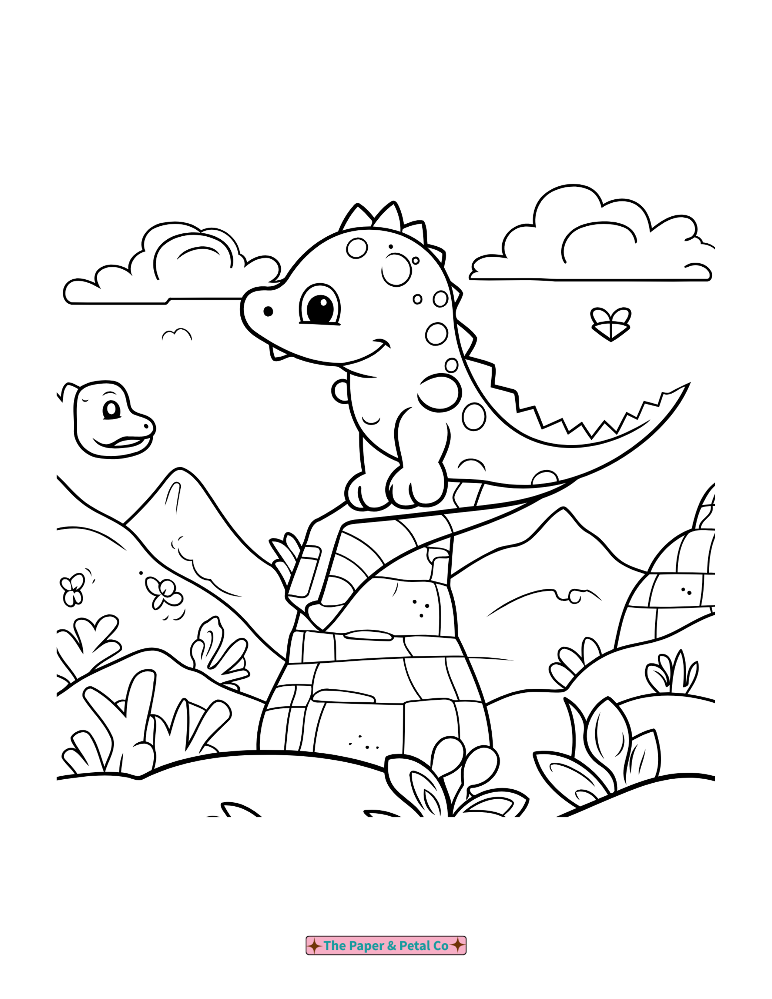 Dragon Up High Coloring Sheet