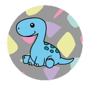 Blue Baby Dino Kids Car Coaster