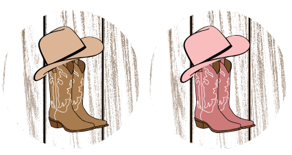 Cowboy Boots and Hat Car Coasters