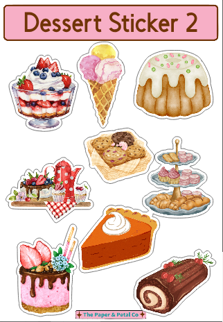 Dessert Sticker Collection Set #2