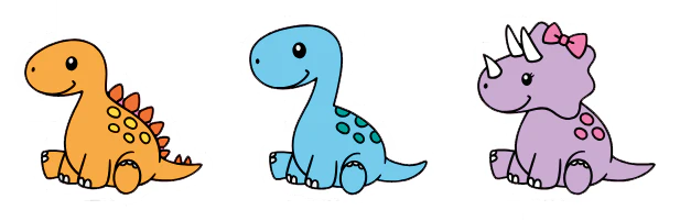 Dino Magnetic Bookmark Set