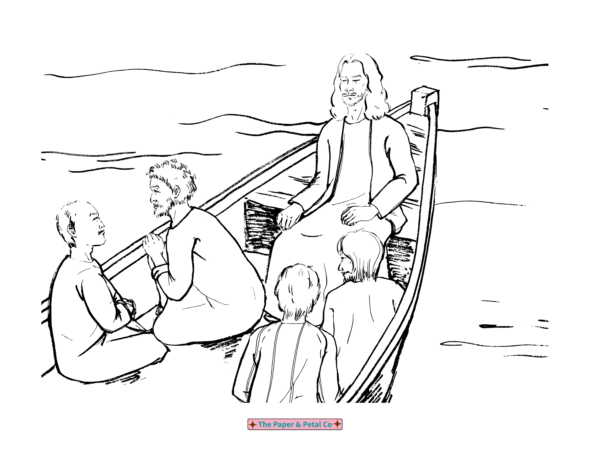 Jesus with His Disciples Coloring Sheet