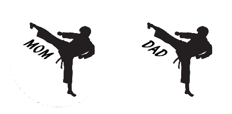 Male Martial Arts Mom & Dad Car Coasters