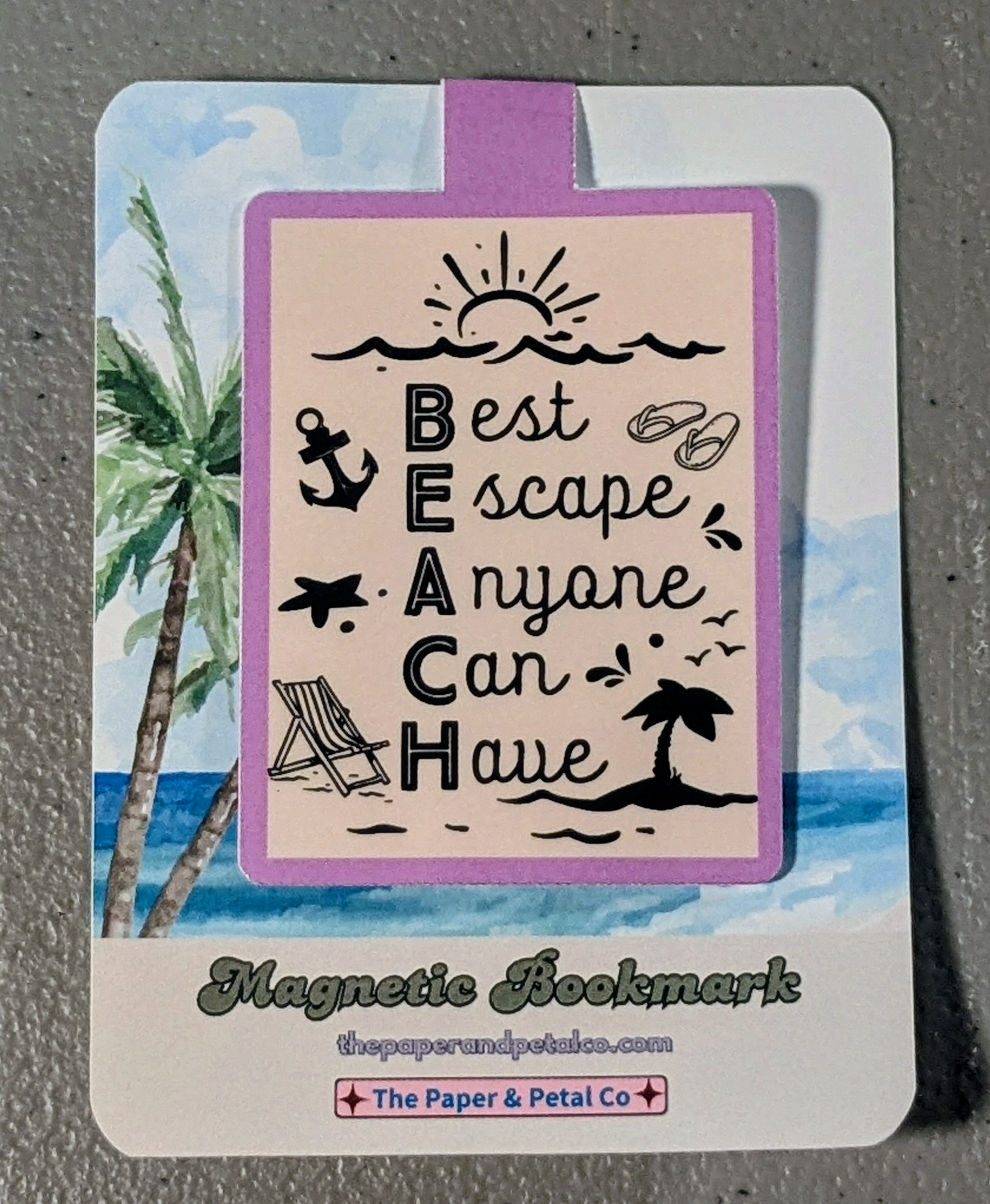 BEACH Magnetic Bookmark