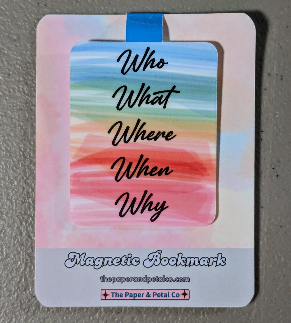 The 5 W's Magnetic Bookmark