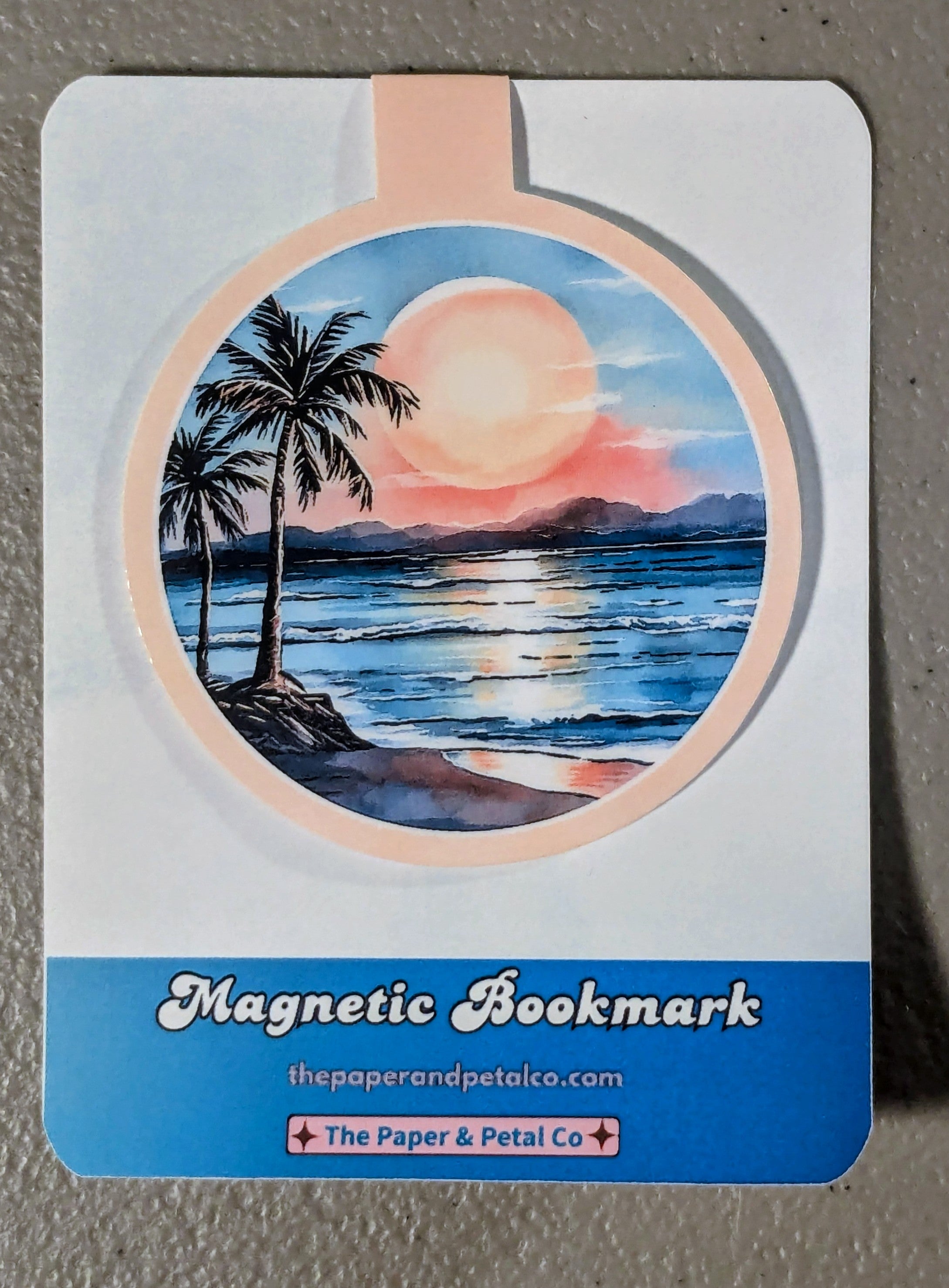 Sunset at the Beach Magnetic Bookmark