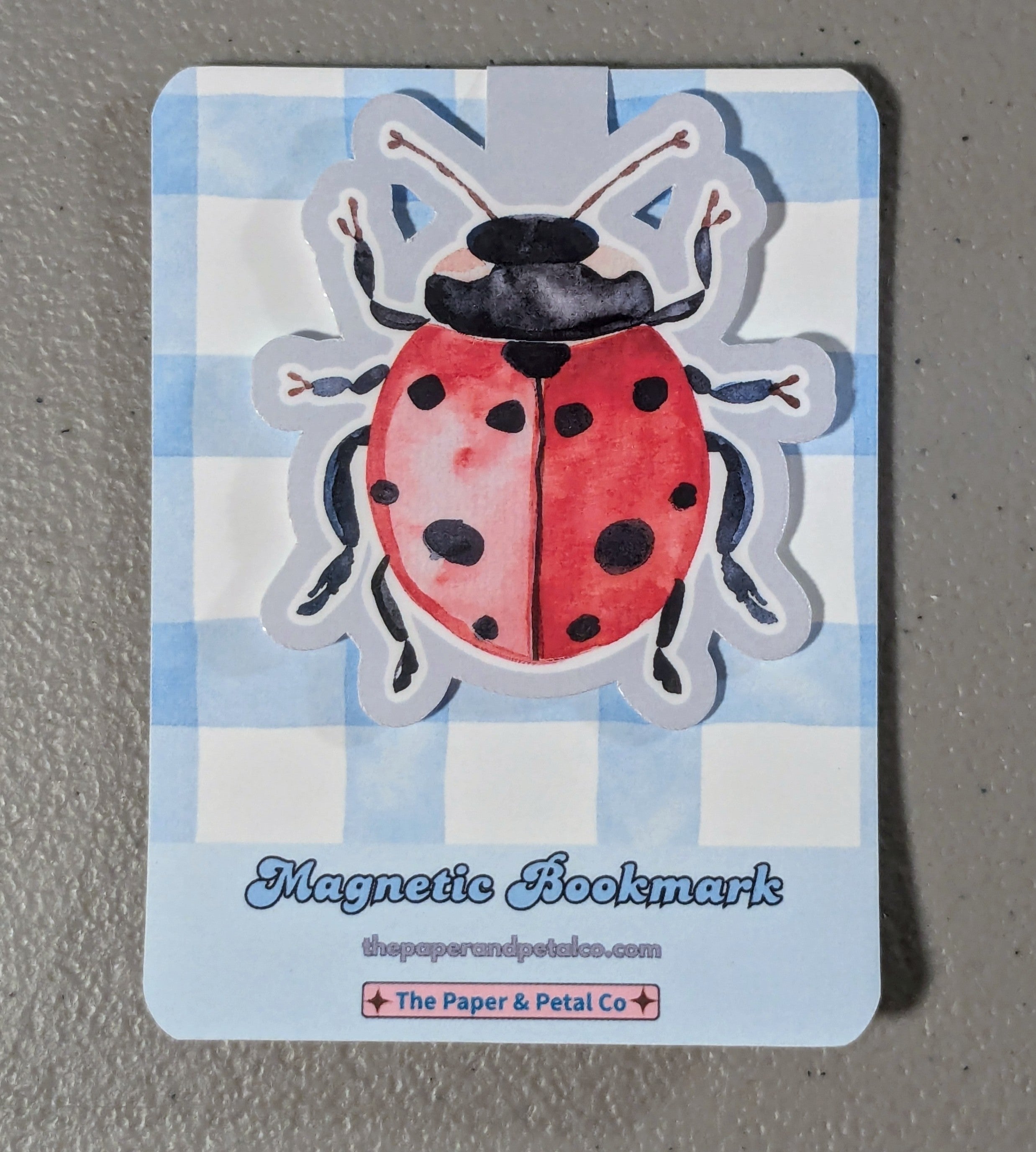 Ladybug Magnetic Bookmark