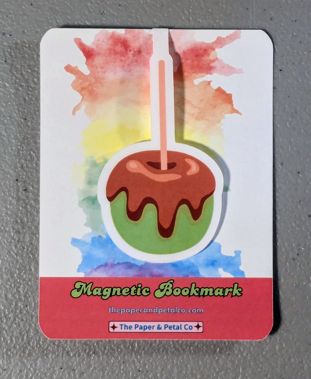 Caramel Apple Magnetic Bookmark