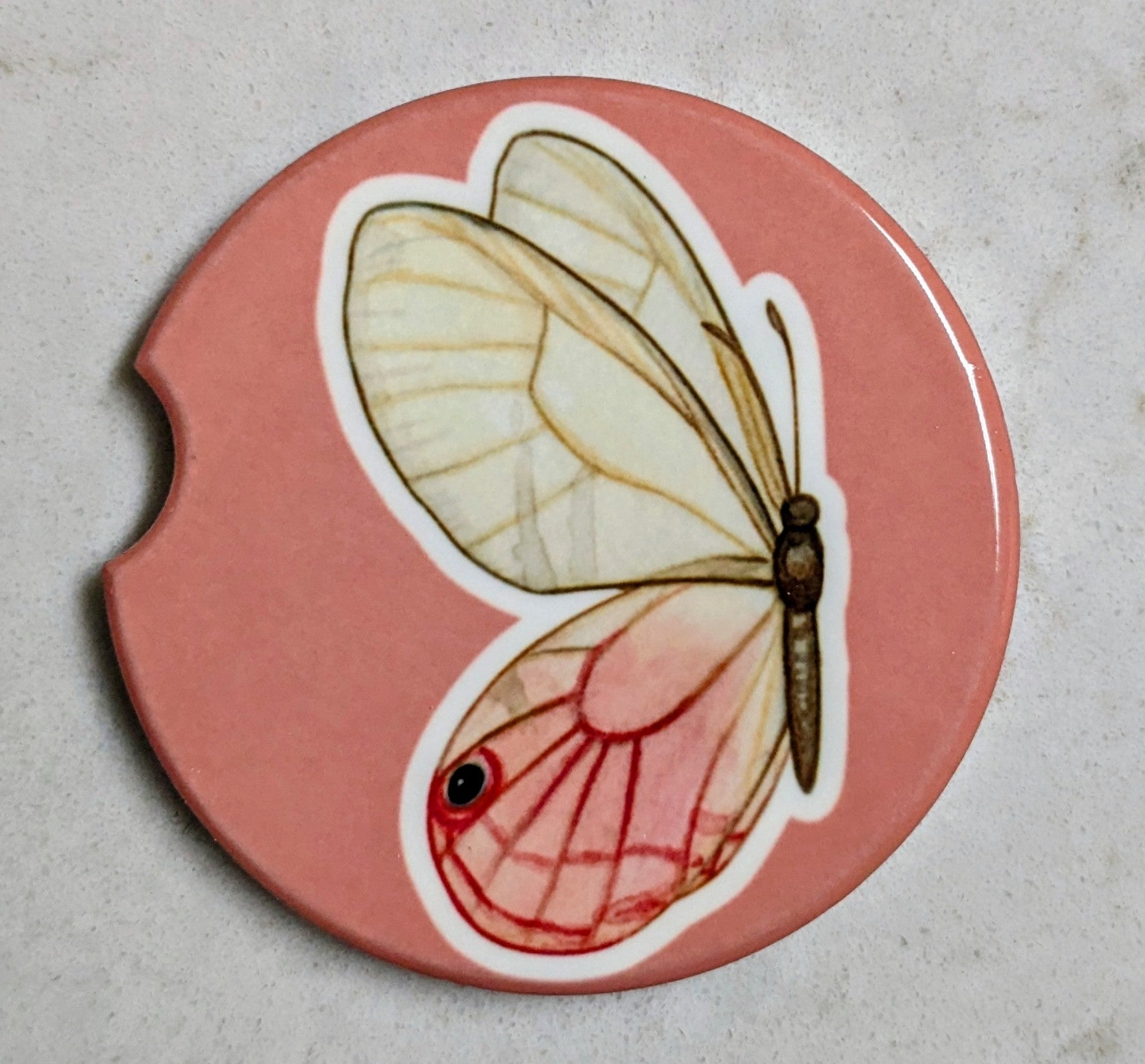 Butterfly Kid Car Coaster
