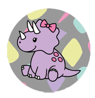 Purple Baby Dino Kids Car Coaster