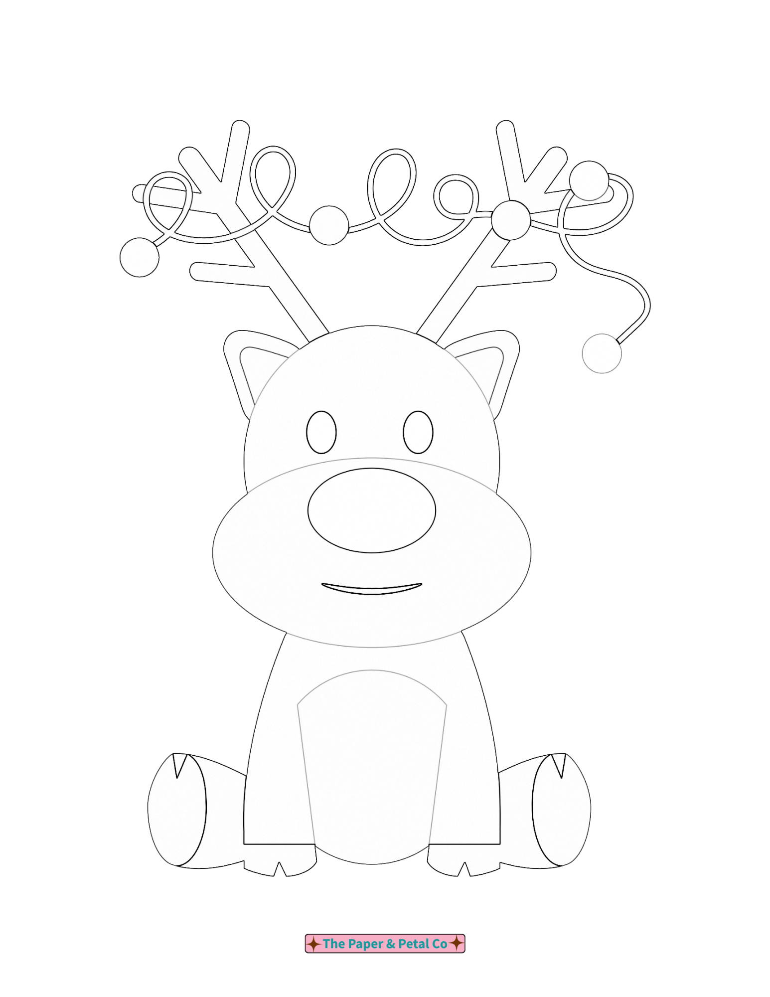 Reindeer Coloring Sheet