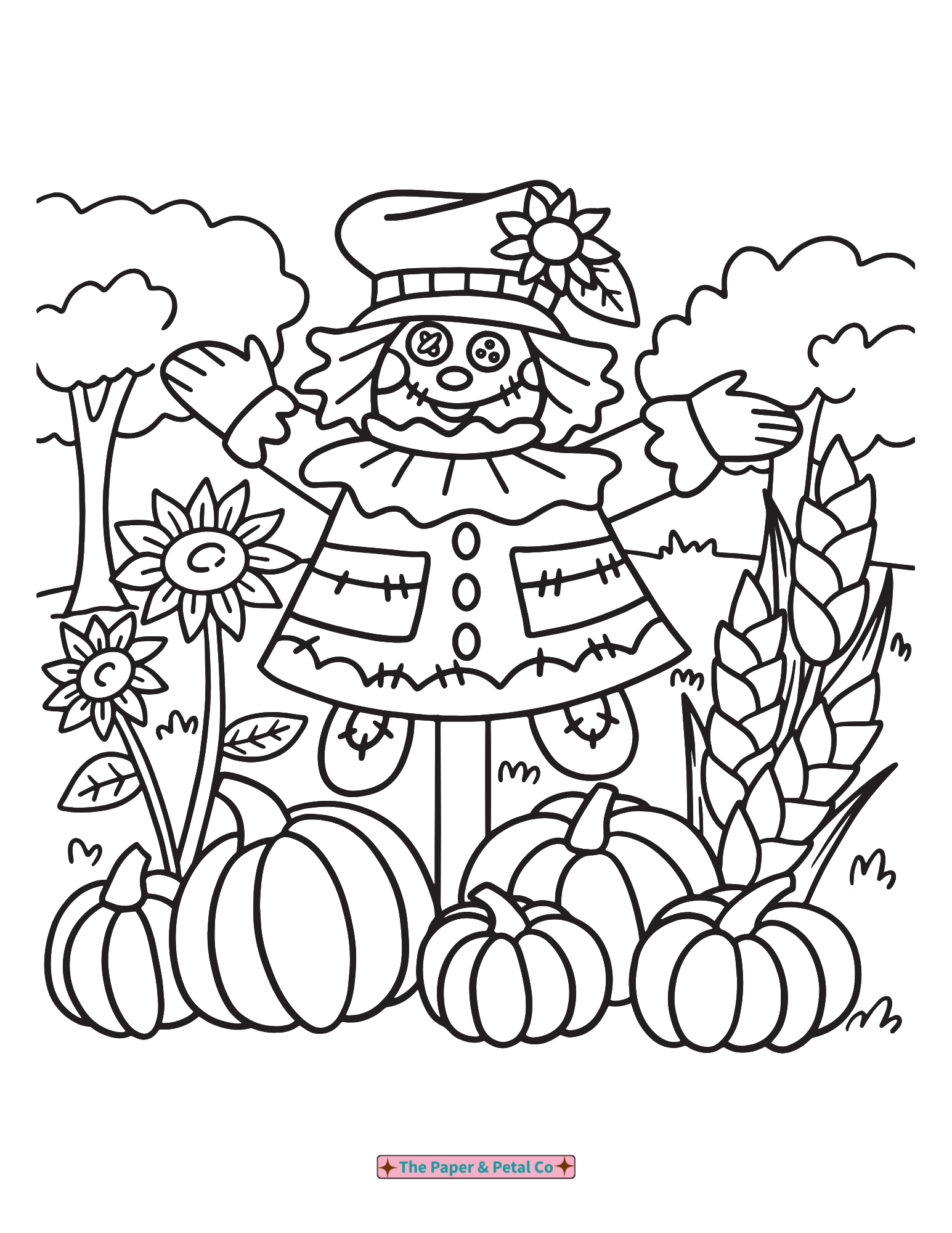 Scarecrow Coloring Sheet