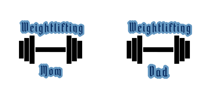 Weightlifting Mom & Dad Car Coasters